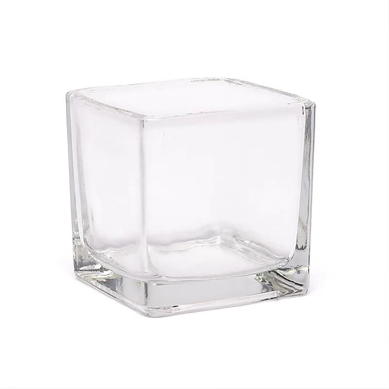 Sticla Patrata Reciclata - 6x6x6 Cm Pachet De 6 Buc