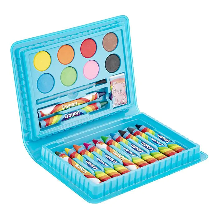 Set de creioane cu acuarelă și ceară