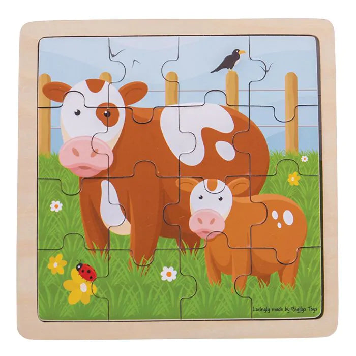 Bigjigs Cow And Calf Puzzle