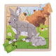 Puzzle Bigjigs Králik A Mačiatko