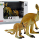 Set Of 2 Figurines Kangaroo With Cub Animals Of The World Series