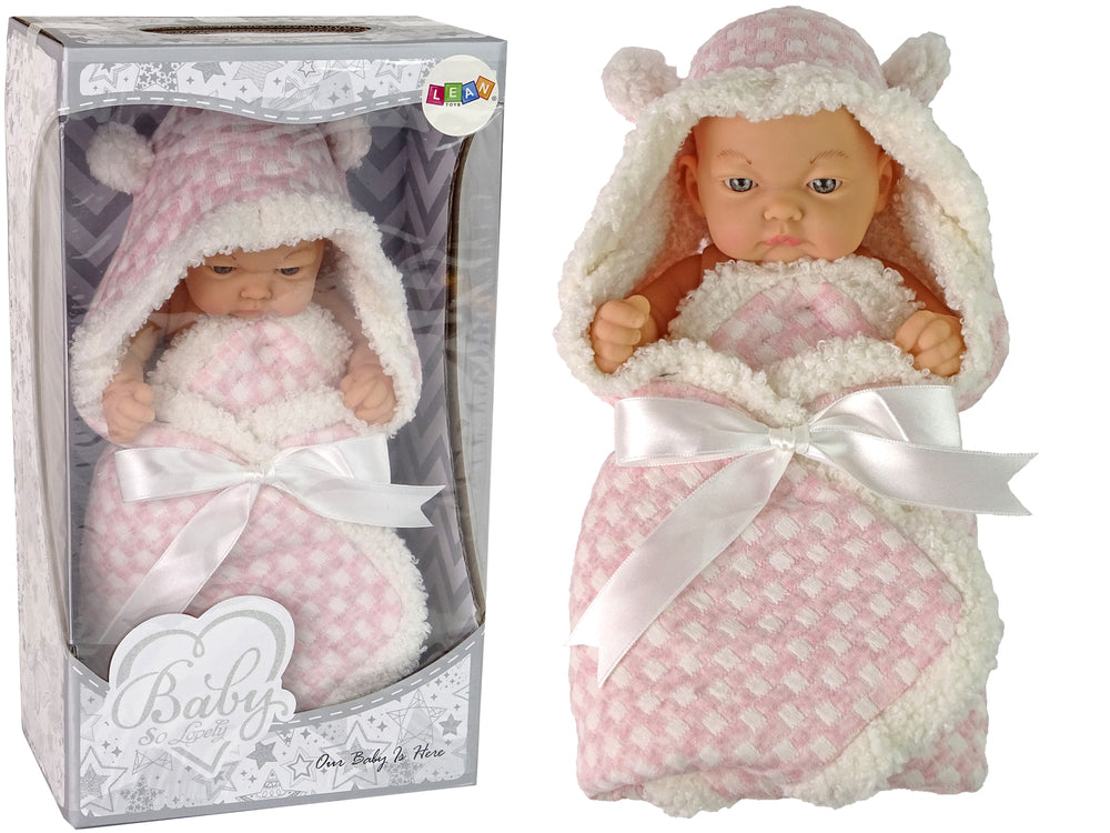 Doce bebê fantoche de feijão laço rosa