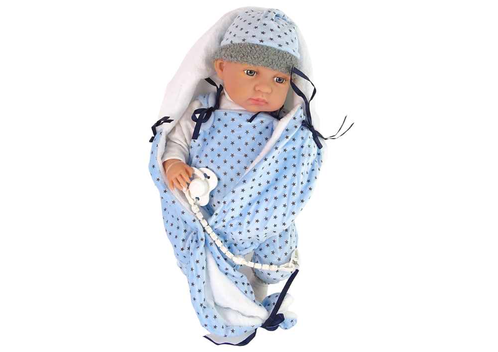 Baby Doll 46 Cm Blue Dummy Star Blanket