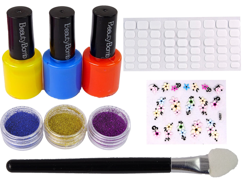 Large Nail Painting Set Nail Lacquers Stickers Separators