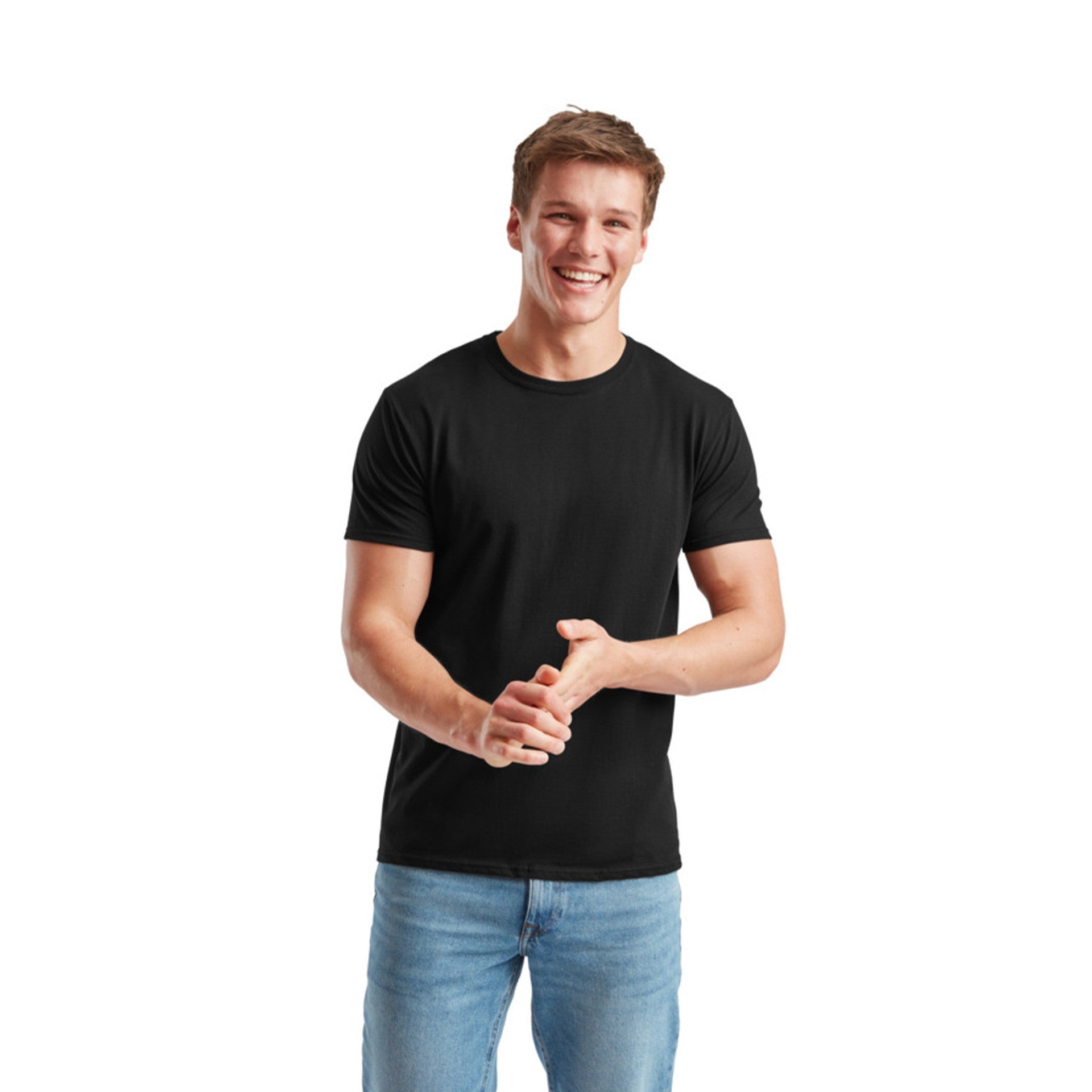 Camiseta Fruit Of The Loom Iconic 150 T Negro