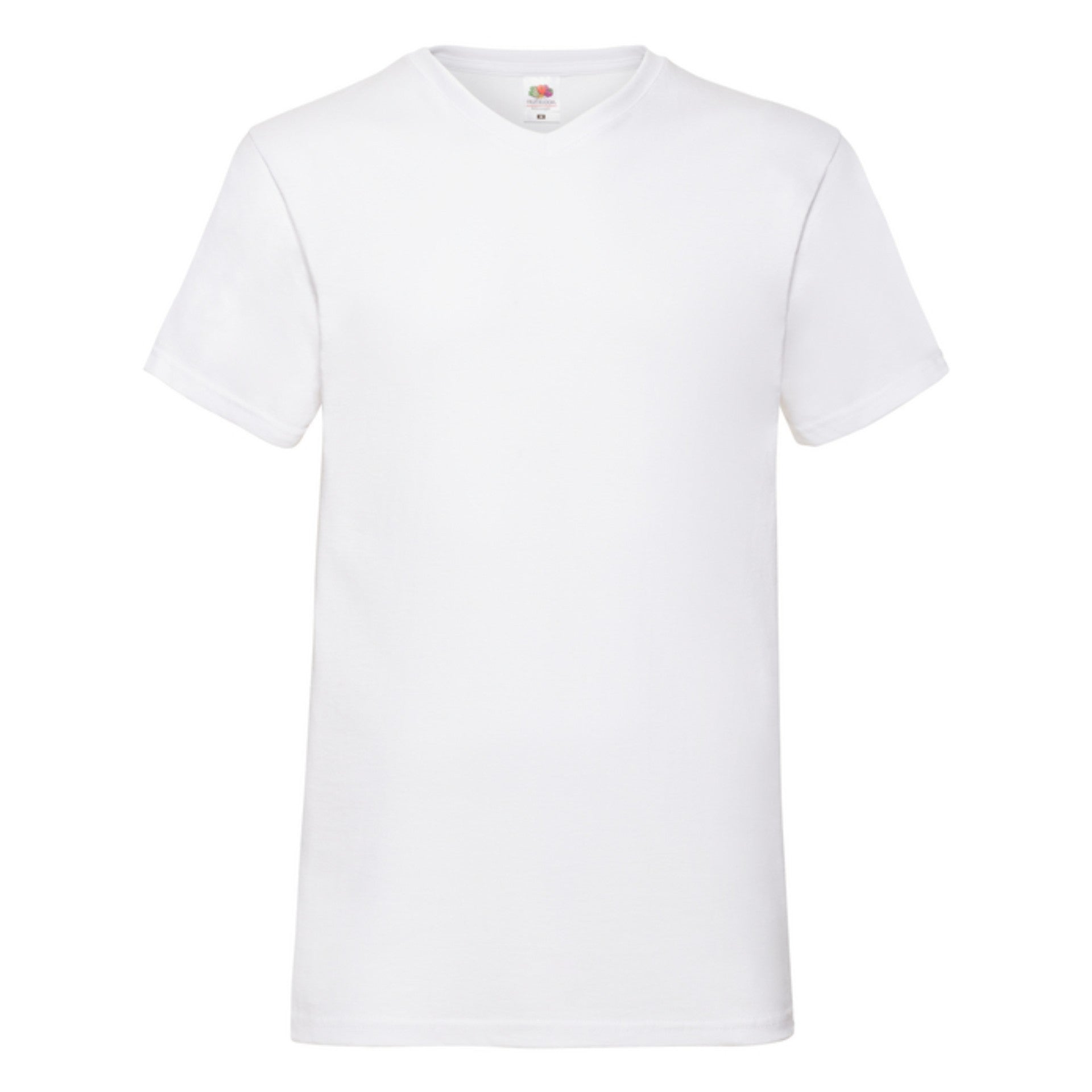 Camiseta Fruit Of The Loom Valueweight Gola V T Adulto Blanco