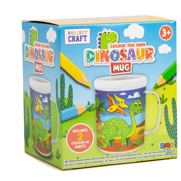 Färben Sie Ihre eigene Einhorn- oder Dino-Tasse