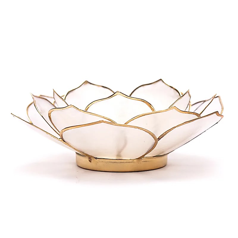 Lotus Petal Atmosfærisk Lys Naturguld Trim - 13,5 Cm