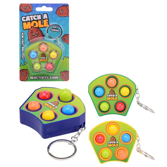 Mole Swatting Keychain Game