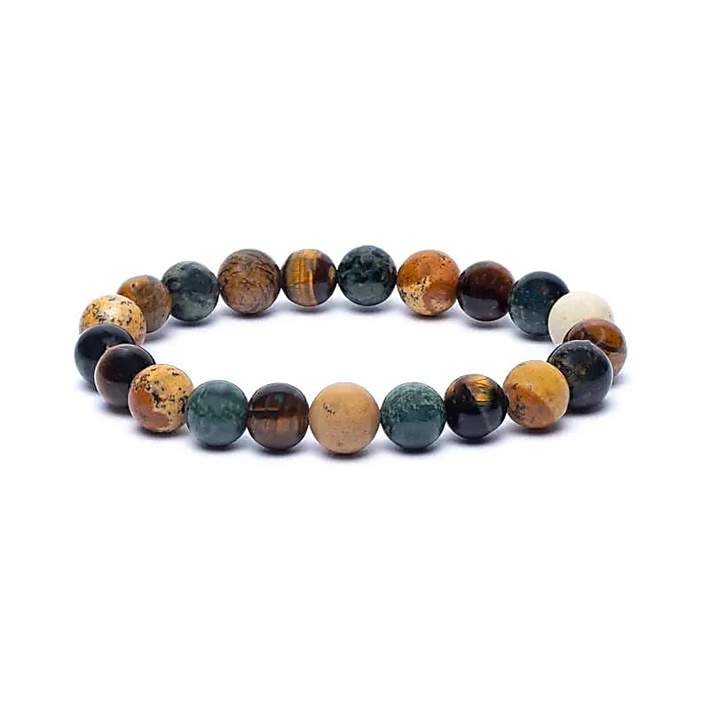 Armband Kambaba Jasper/tiger Eye/bild Jasper Elastic --förpackning om 3 st - 8mm