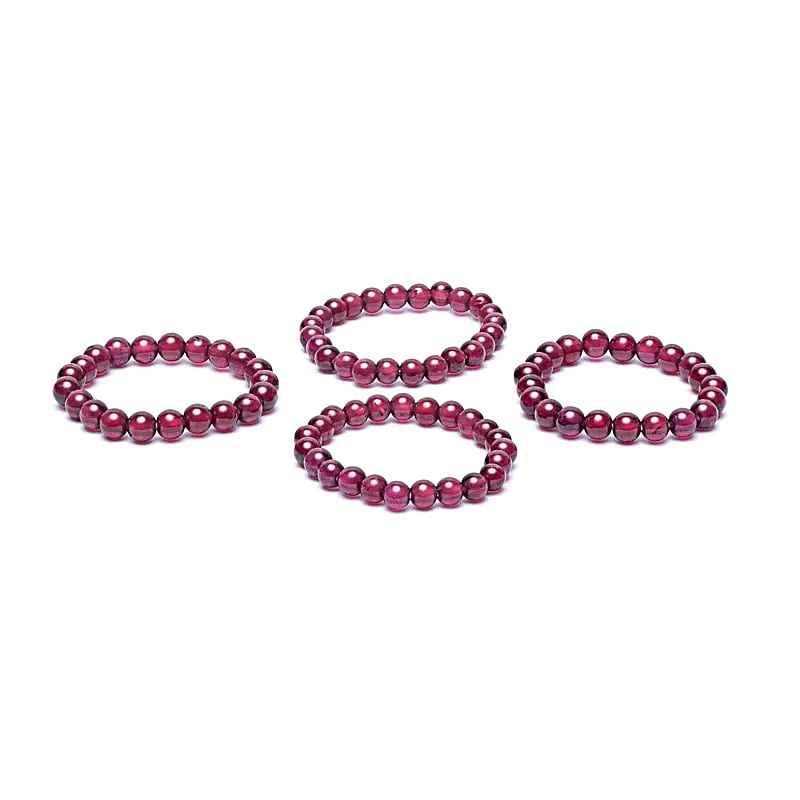 Ring Garnet Elastic --package Of 4 Pcs - 3mm