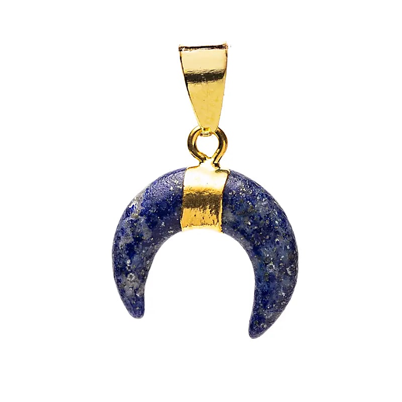 Crescent Moon Pendel Lapis Lazuli - ±2cm Paket med 3 st