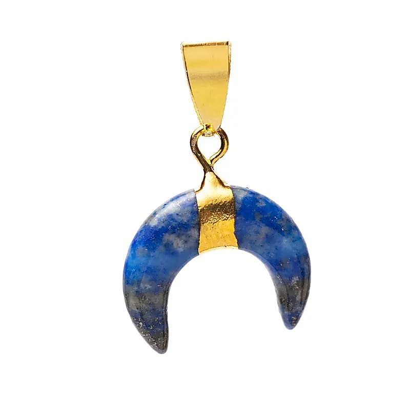 Crescent Moon Pendel Lapis Lazuli - ±2cm Paket med 3 st