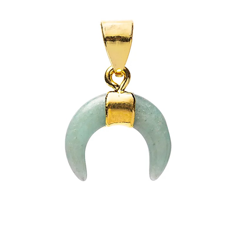 Halve maan hanger Amazoniet --verpakking van 3 stuks - ±2cm