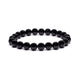 Pulsera elástica de turmalina negra - paquete de 2 piezas - ± 0,8 cm