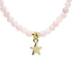 Collier Ajustable Quartz Rose Avec Pendentif Étoile --lot De 2 Pcs - ±37 Cm