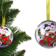 Metal Christmas Tree Decorative Metal Bomb Santa With Snowman Green
