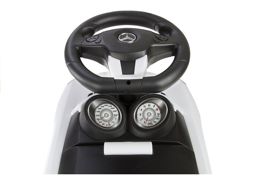 Mercedes-benz Sls Amg alb - mașină pentru copii care se împinge