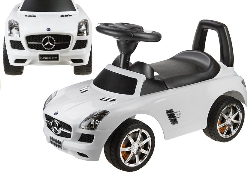 Mercedes-benz Sls Amg alb - mașină pentru copii care se împinge