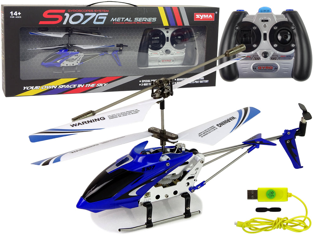 Syma S107g Helicopter + Remote Control + Rechargeable Battery Blue