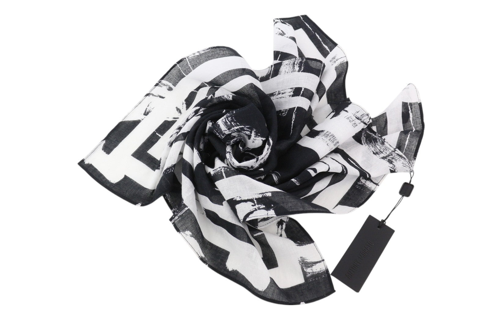 Antony Morato női sálfekete fehér pamut mintás pakolás unisex