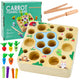 Wooden Carrots Earthworm Rod Magnet Game