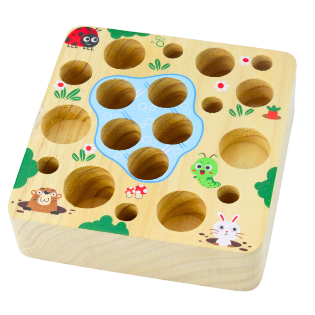 Wooden Carrots Earthworm Rod Magnet Game