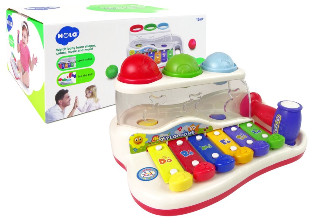 Educational Dulcimer For Toddler Hammer Colourful Balls