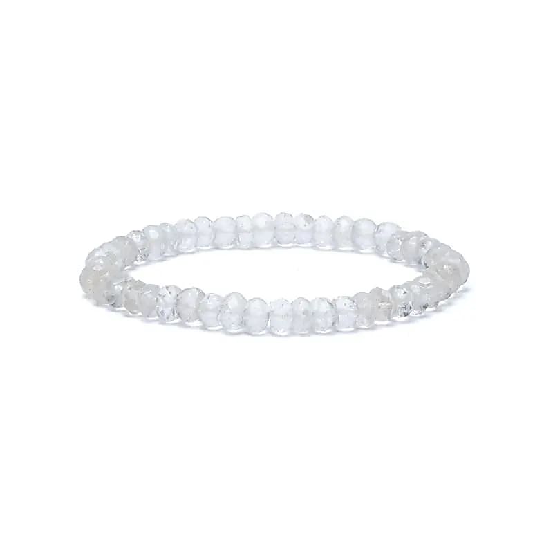 Bratara Rock Crystal Facet Aa Quality Elastic - 0.6 Cm