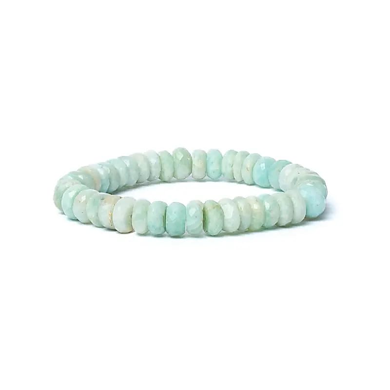 Bratara Amazonite Faceta Aa Quality Elastic - 0.8 Cm