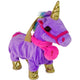 Mascot Horse Interactive Unicorn Purple Golden Wings