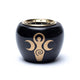 Incense Burner Black & Gold Goddess Symbol --set Of 2 Pcs - 9x7cm