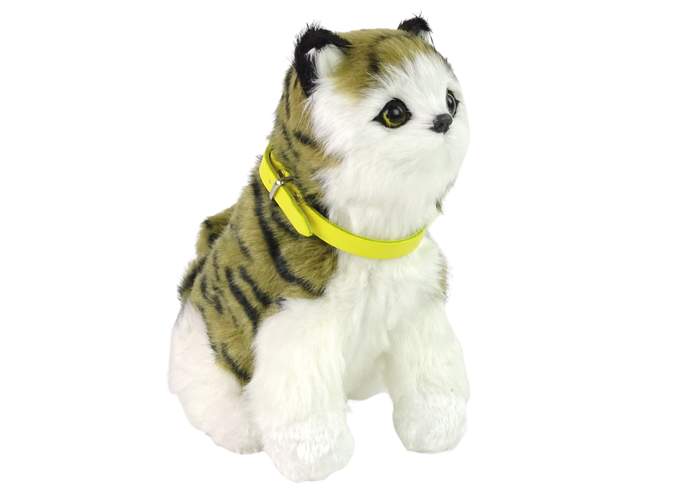 Interactive Plush Kitty Soft Fur Stroke Its Head And Learn Its Functions