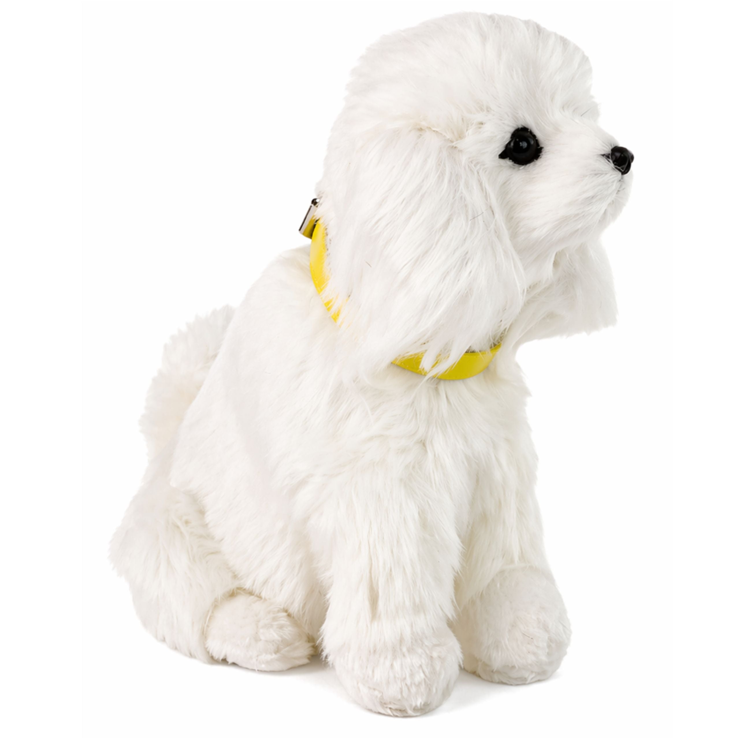 Interactive Plush Dog Soft Fur Breed Poodle Stroke Its Head And Learn Its Functions