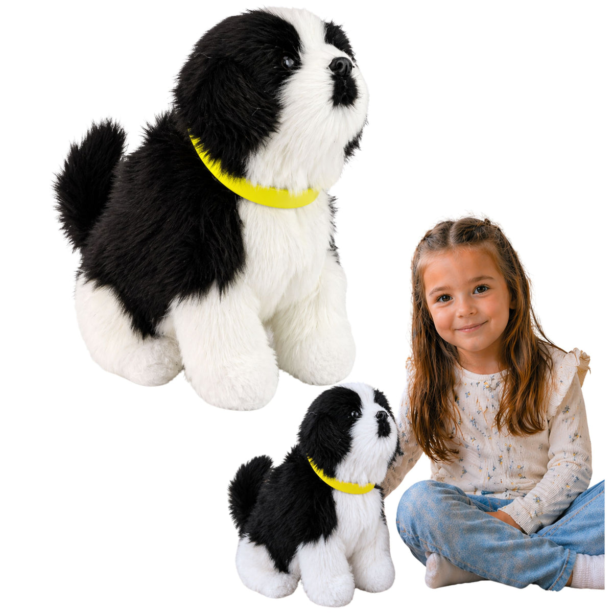 Interactive Plush Dog Soft Fur Border Collie Breed