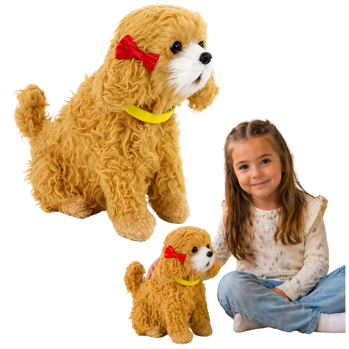 Interactive Plush Dog Soft Fur Breed Poodle