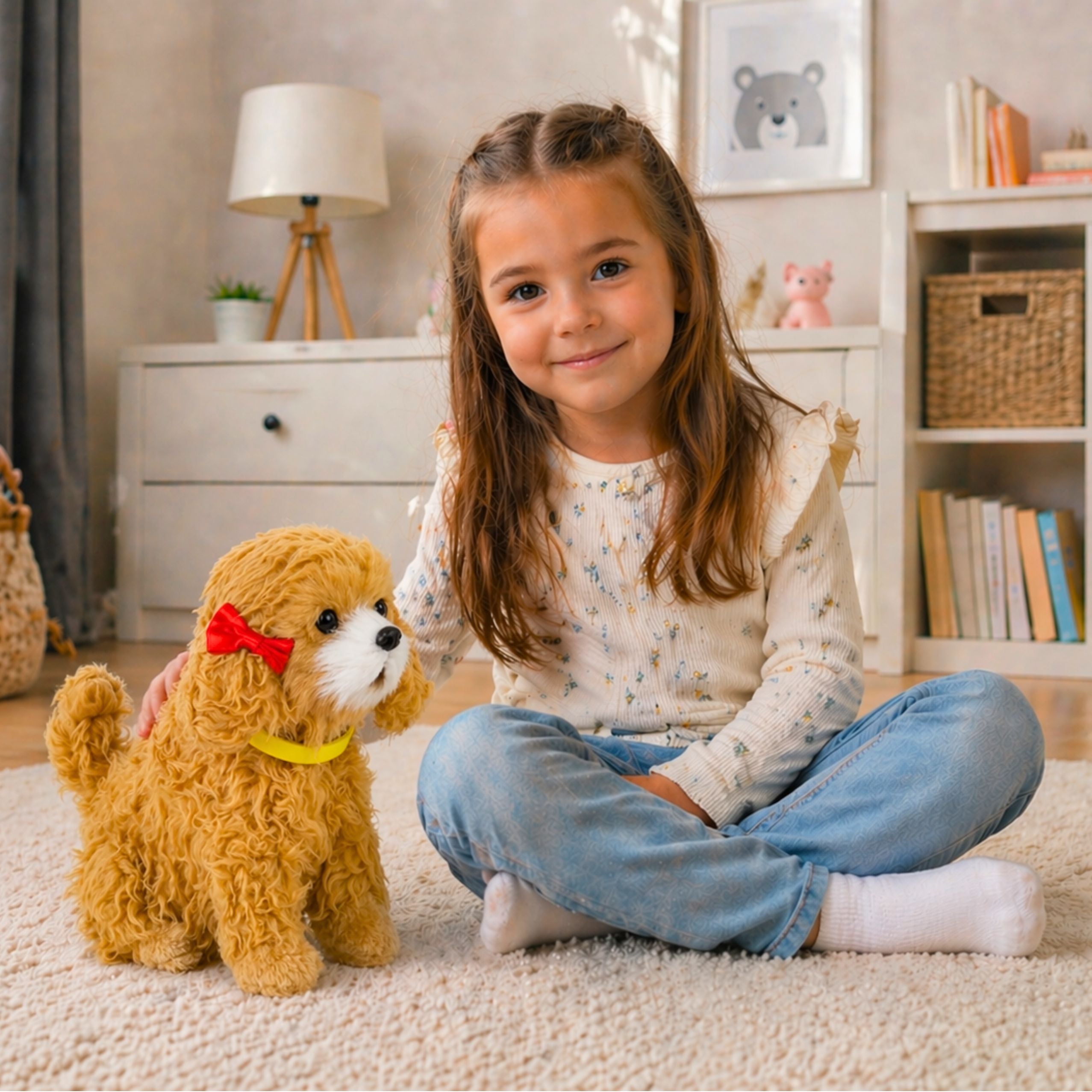 Interactive Plush Dog Soft Fur Breed Poodle