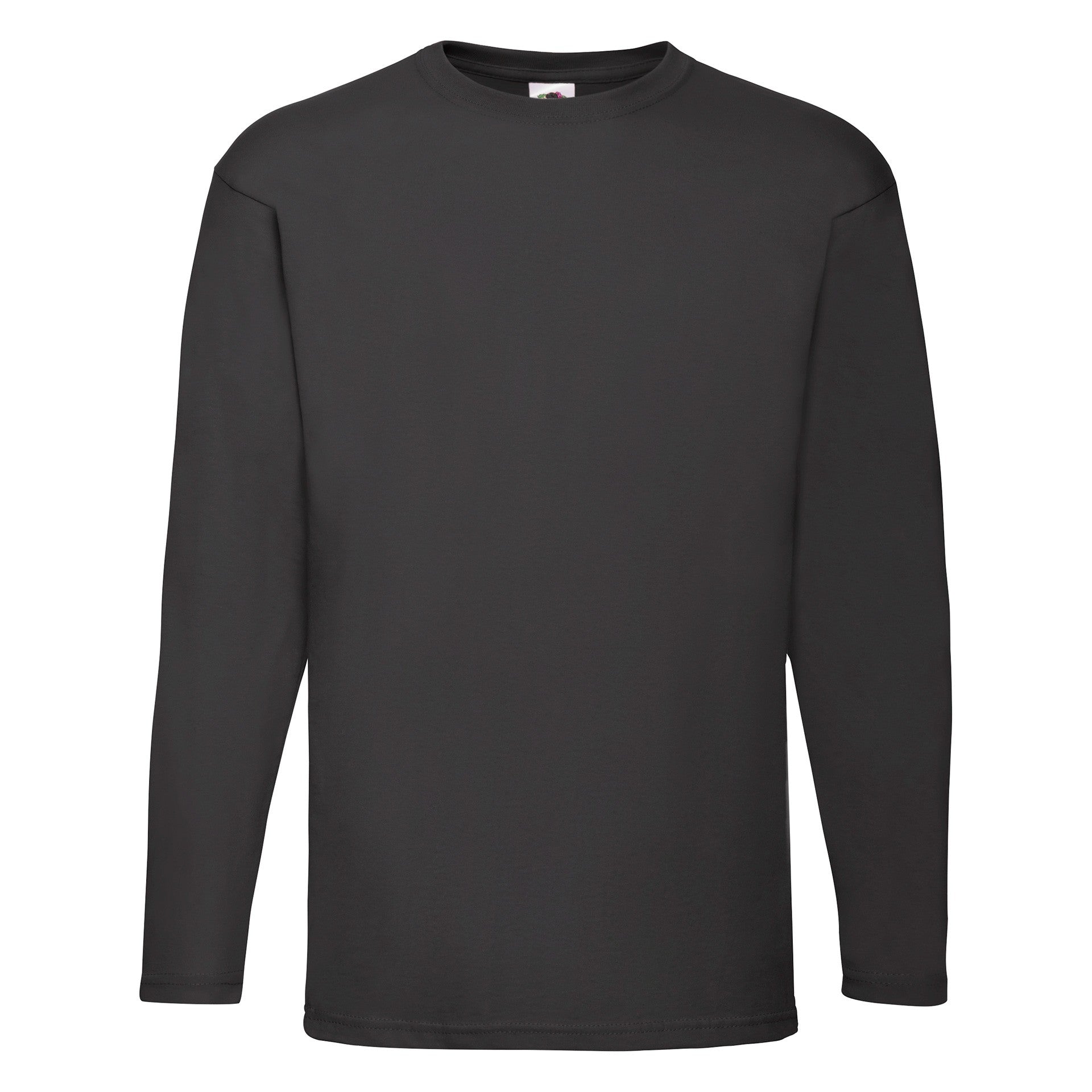 T-Shirt Fruit Of The Loom Valueweight Langarm Negro