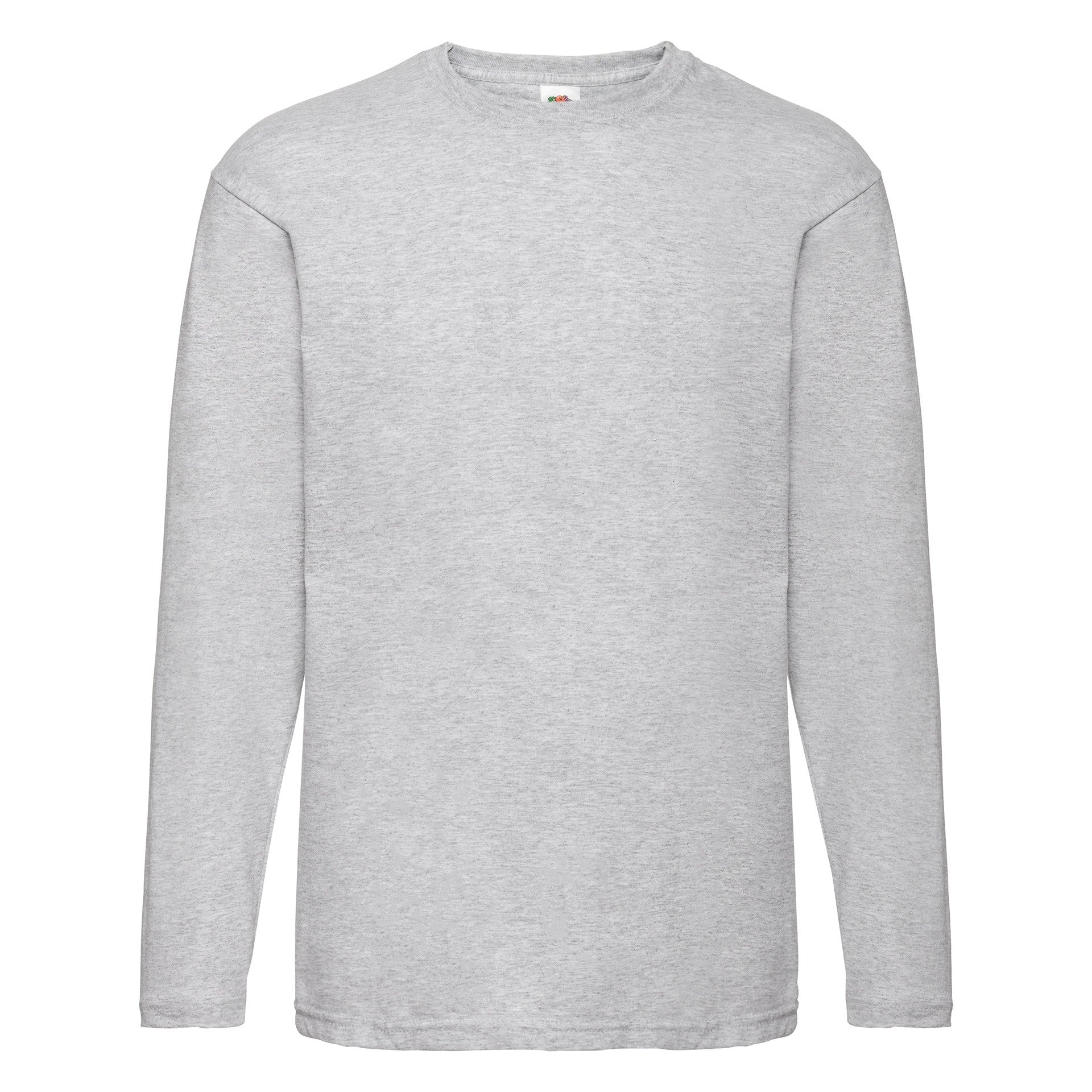 T-Shirt Fruit Of The Loom Valueweight Langarm Grau