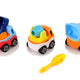 Set Of 3 Construction Cars For Disassembly + Screwdriver Concrete Mixer Crane Tipper