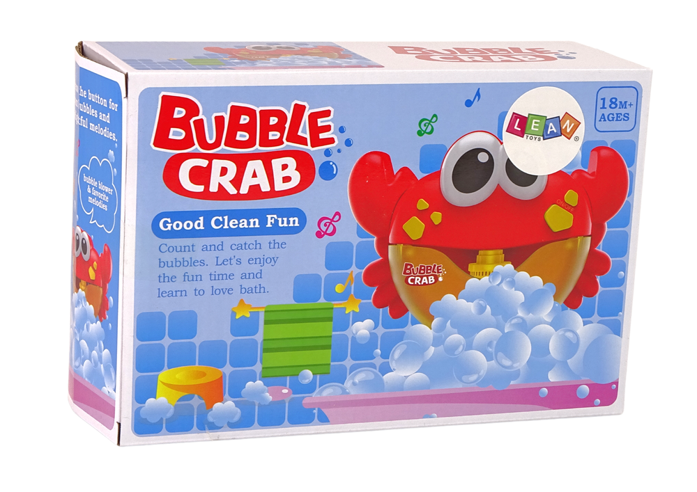Hračka do vany Generátor mýdlových bublin Červený krab