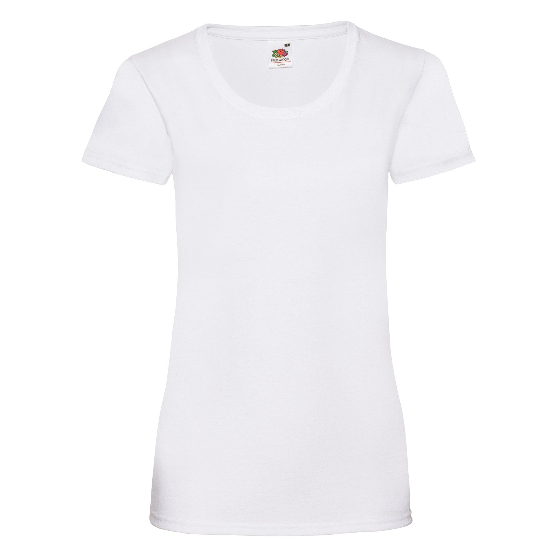 T-Shirt Fruit Of The Loom Valueweight Damen Blanco