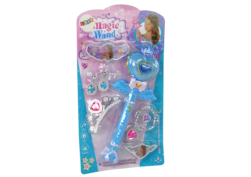 Magical Fairy Tale Princesses Set Interactive Wand Light Sound Star Projector Function
