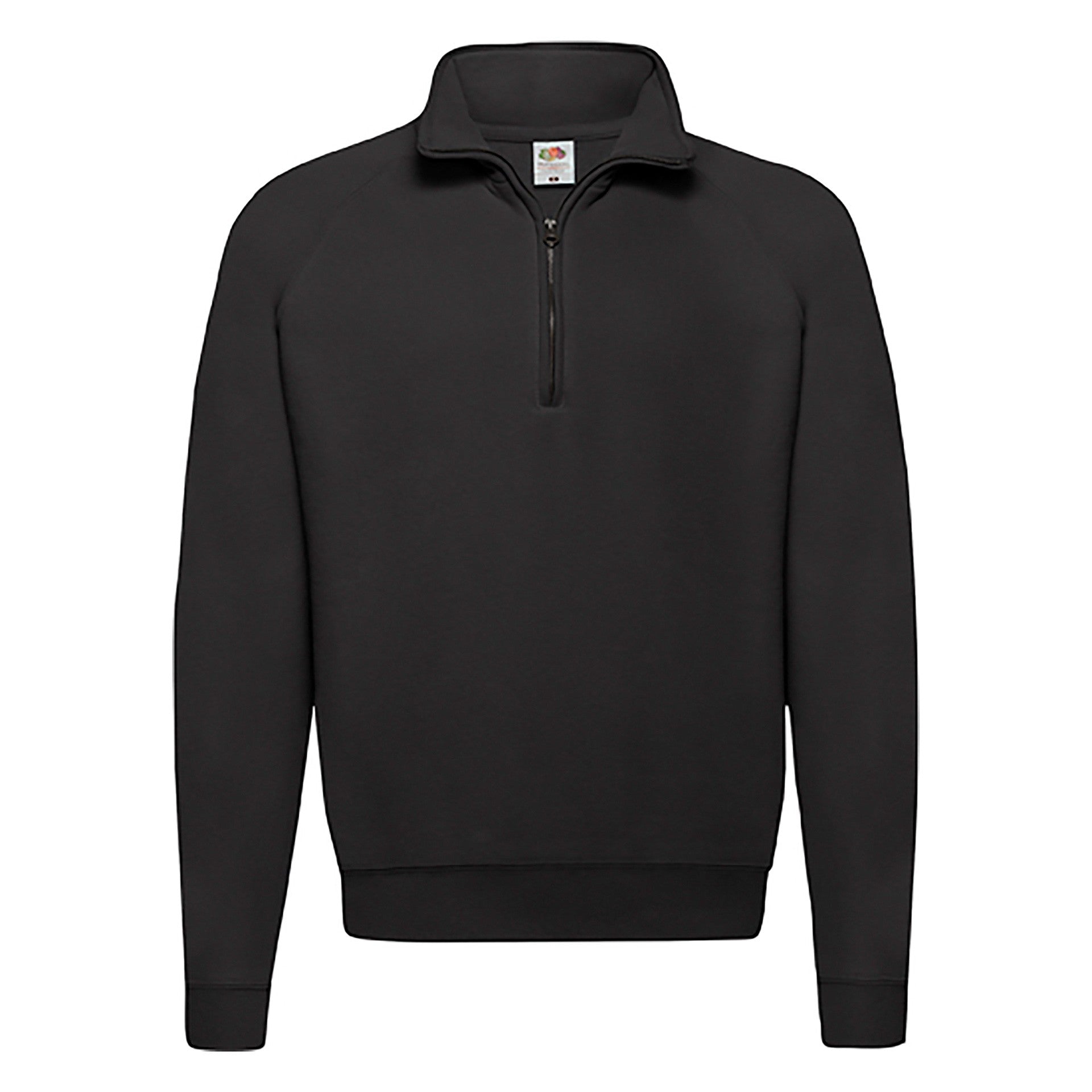 Sweatshirt Fruit Of The Loom Klassisk Zip Neck Vuxen Negro