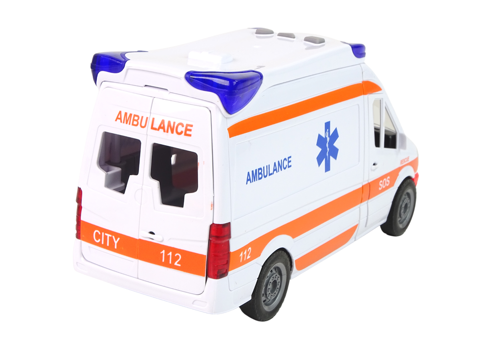 Interactive Ambulance + Stretcher Light And Sound Effects ! Opening Doors