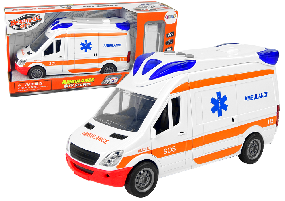 Interactive Ambulance + Stretcher Light And Sound Effects ! Opening Doors