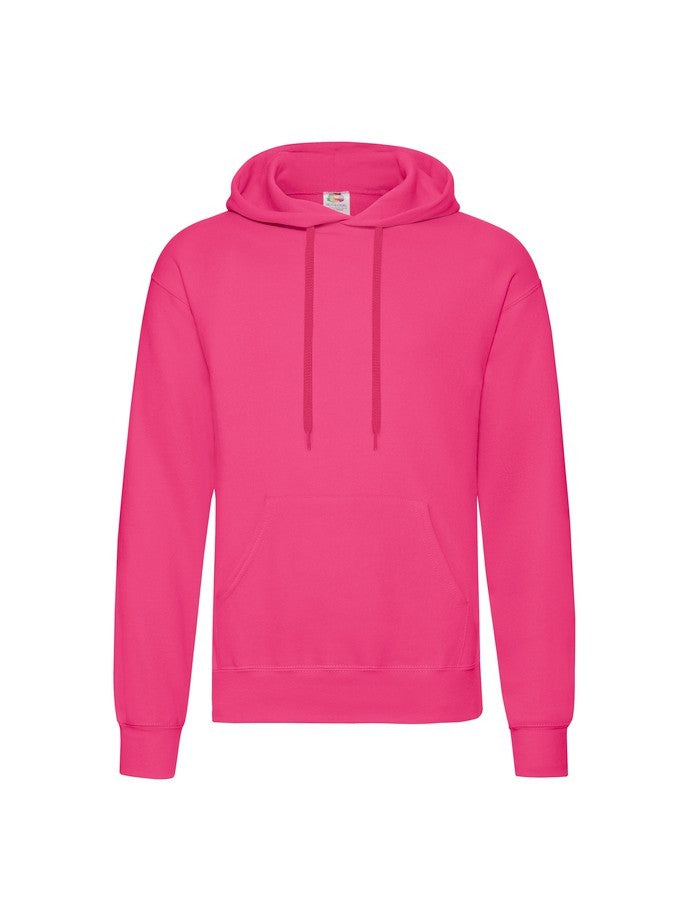 Mikina Fruit Of The Loom Klasická Fucsia pro dospělé s kapucí