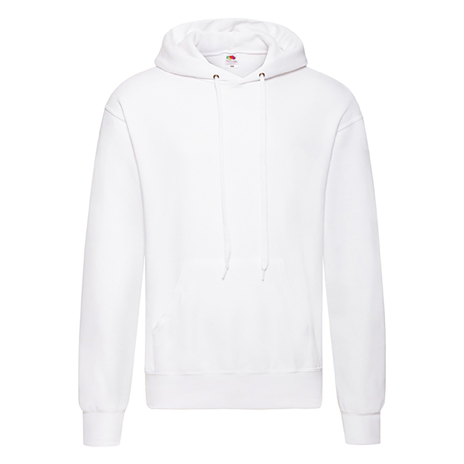 Mikina Fruit Of The Loom Classic s kapucí pro dospělé Blanco