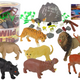 Large Figure Set Wild Animals Safari + Accessories 34 Elements