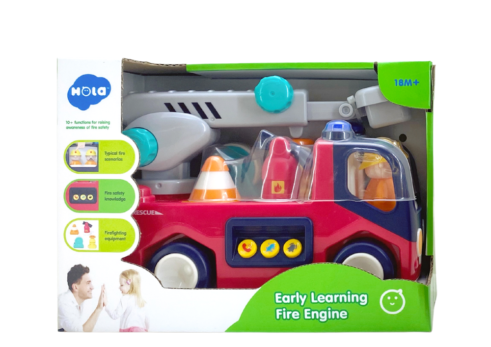 Educational Interactive Fire Station For Toddlers Sound Lights